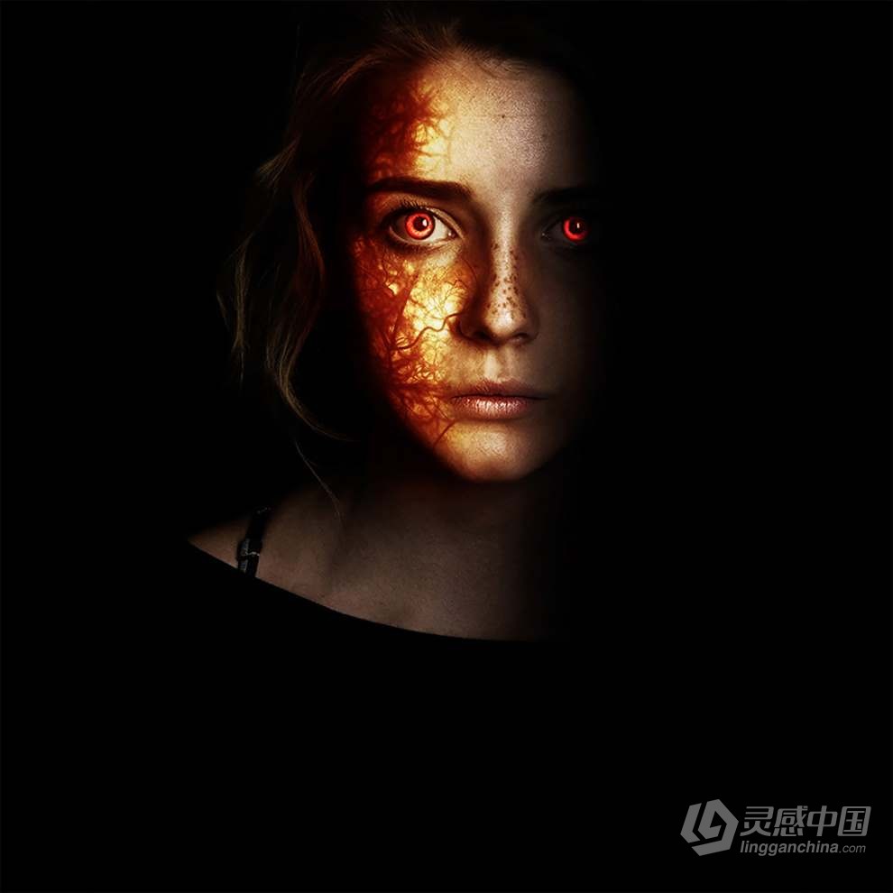 人体静脉毛细血管血液流动效果PS笔刷动作特效 Gif Animated Veins Photoshop Action  灵感中国网 www.lingganchina.com