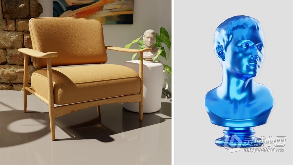 Blender中3D设计照明和材质效果视频教程 Elevate Your 3D Designs: Lighting and Materials in Blend  灵感中国网 www.lingganchina.com