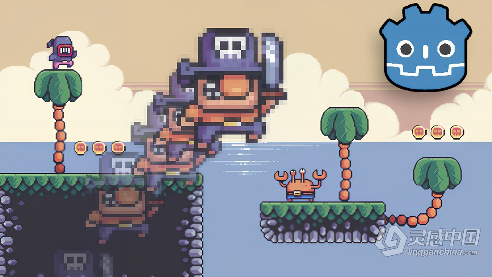 Godot 4像素游戏完整制作工作流程视频教程 Build a complete pixel platformer in Godot 4  灵感中国网 www.lingganchina.com