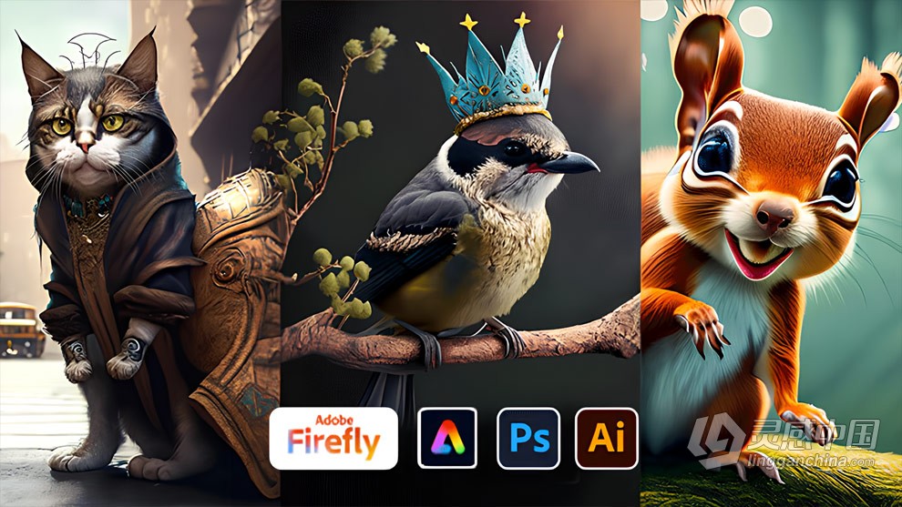 Adobe Firefly AI艺术图像生成工具使用技术视频教程 Generative AI for creatives with Adobe Firefly  灵感中国网 www.lingganchina.com