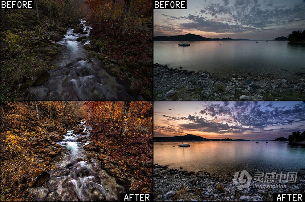 LandscaPhoto-旅行者风光后期完整编辑教程附预设原图中英字幕 LandscaPhoto - TRAVELLERS COMPLETE COLLECTIO  灵感中国网 www.lingganchina.com