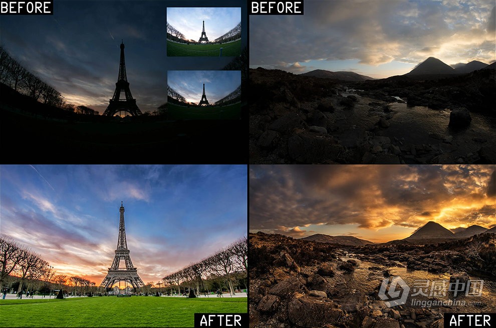 LandscaPhoto-旅行者风光后期完整编辑教程附预设原图中英字幕 LandscaPhoto - TRAVELLERS COMPLETE COLLECTIO  灵感中国网 www.lingganchina.com