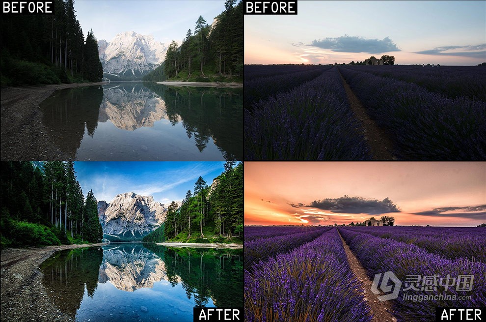 LandscaPhoto-旅行者风光后期完整编辑教程附预设原图中英字幕 LandscaPhoto - TRAVELLERS COMPLETE COLLECTIO  灵感中国网 www.lingganchina.com