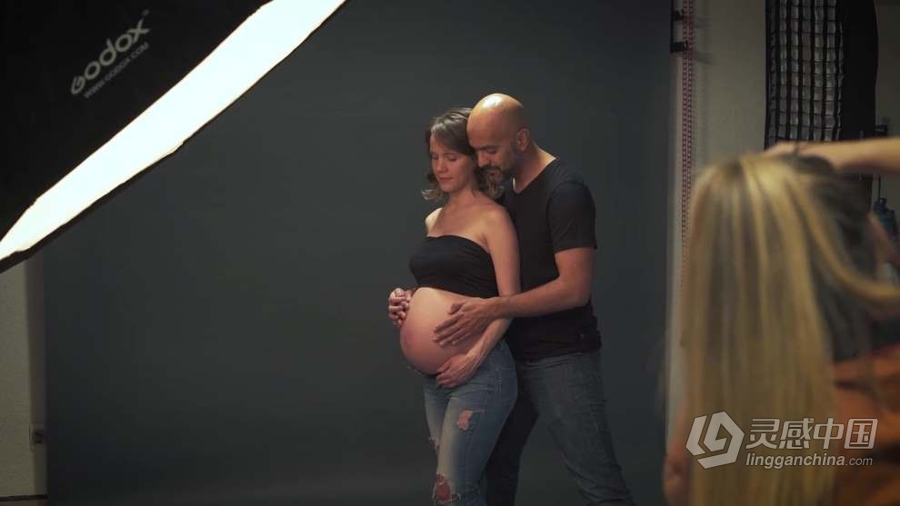 摄影师Ramona Cabrera孕妇人像写真高级布光摆姿教程 中文字幕 Fotografía profesional de maternidad  灵感中国网 www.lingganchina.com