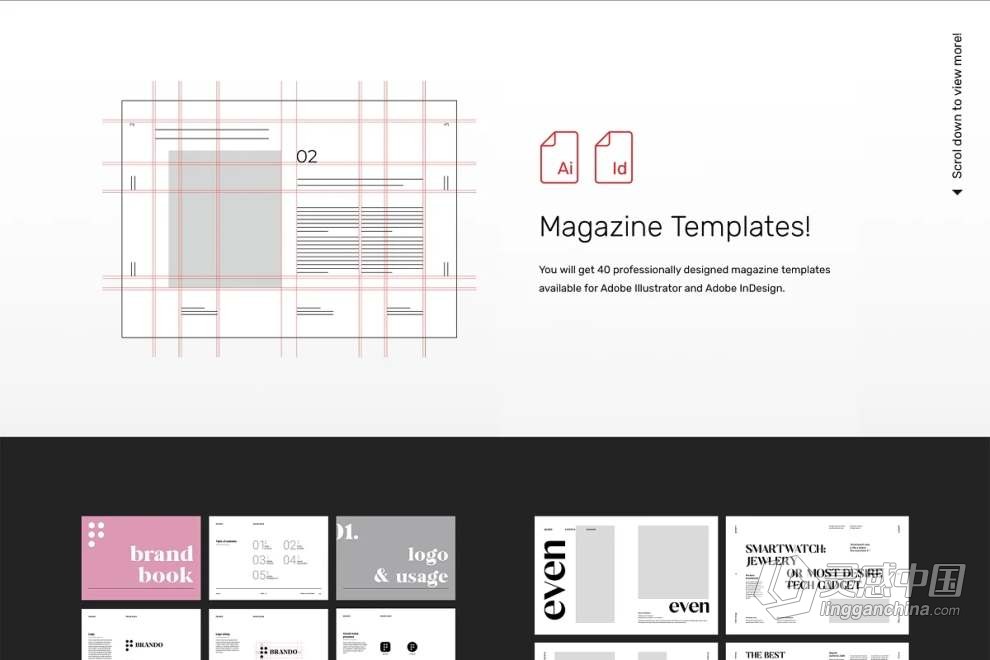 52款书本杂志图书手册装订效果展示PS模型样机 Magazine Mockups – 52 Scenes  灵感中国网 www.lingganchina.com