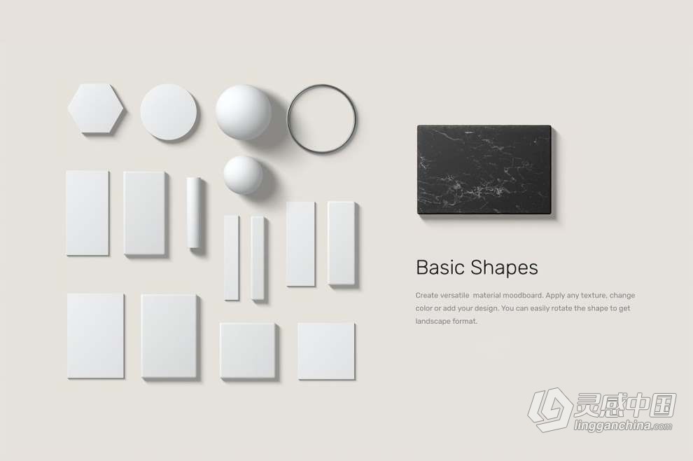 26种自然光线阴影背景纹理叠加情绪板场景模型PS样机 Moodboard Mockups – Scene Creator  灵感中国网 www.lingganchina.com