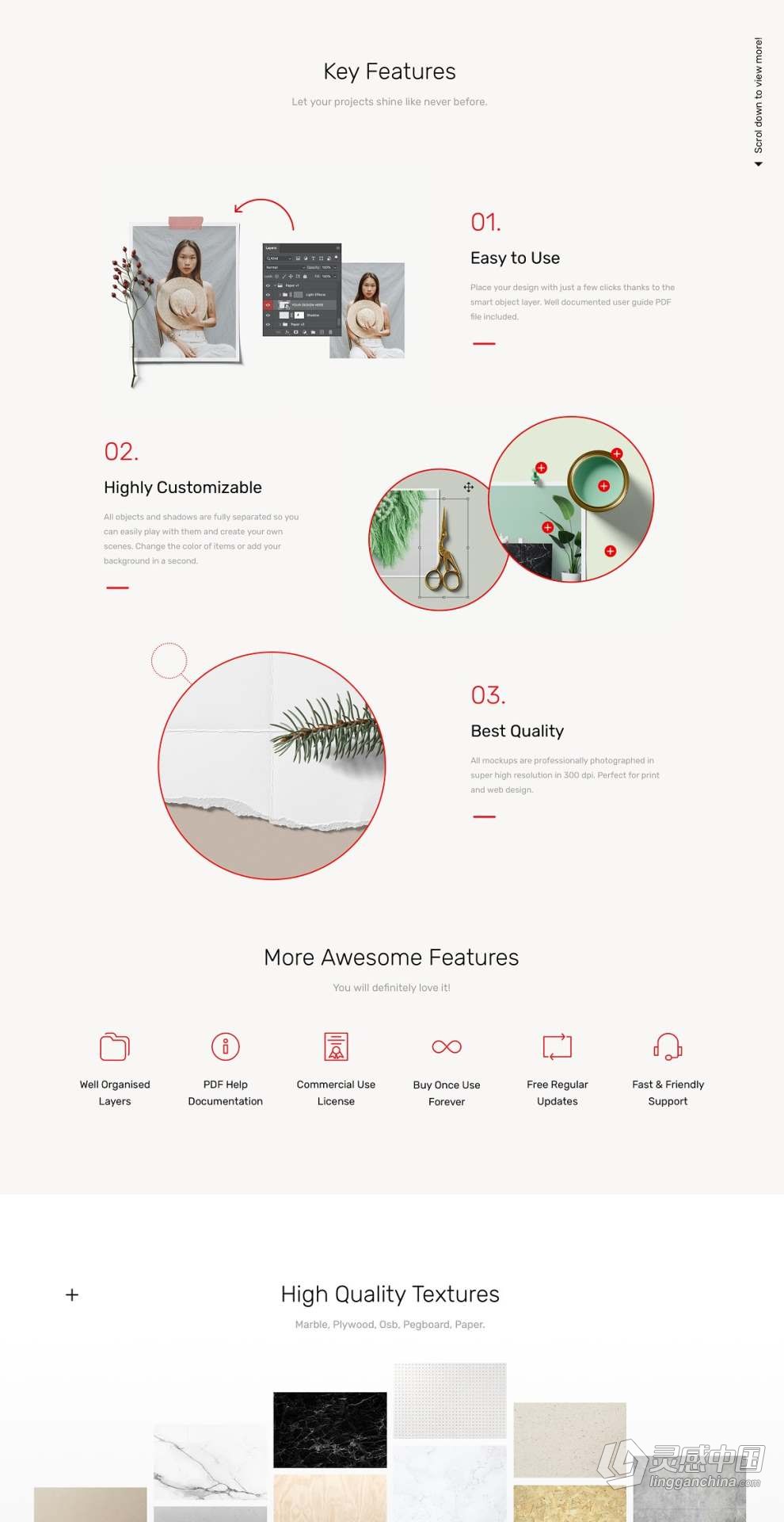 26种自然光线阴影背景纹理叠加情绪板场景模型PS样机 Moodboard Mockups – Scene Creator  灵感中国社区 www.lingganchina.com