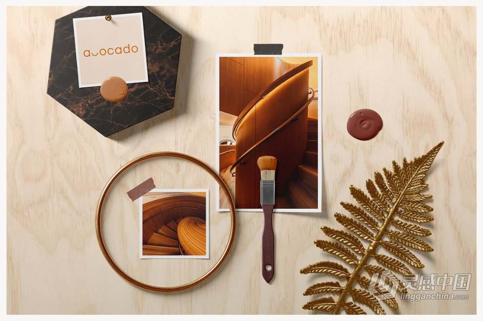 26种自然光线阴影背景纹理叠加情绪板场景模型PS样机 Moodboard Mockups – Scene Creator  灵感中国网 www.lingganchina.com