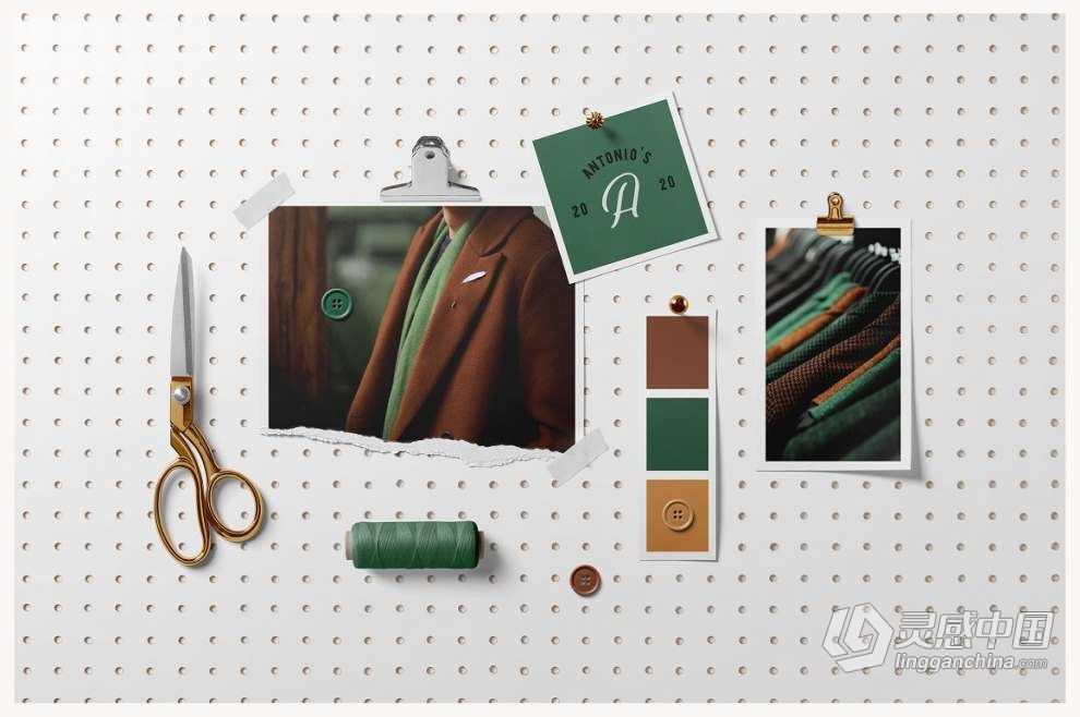 26种自然光线阴影背景纹理叠加情绪板场景模型PS样机 Moodboard Mockups – Scene Creator  灵感中国网 www.lingganchina.com