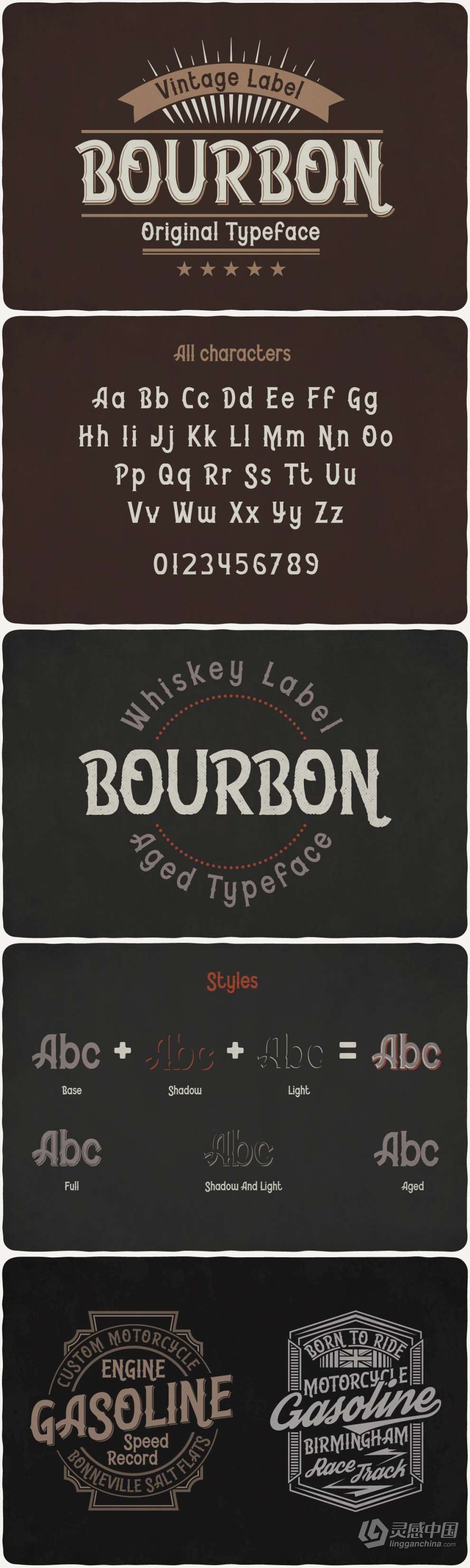 47套253款复古Logo徽标艺术签名游戏海报品牌设计印刷英文字体 Big Vintage Fonts Bundle  灵感中国网 www.lingganchina.com