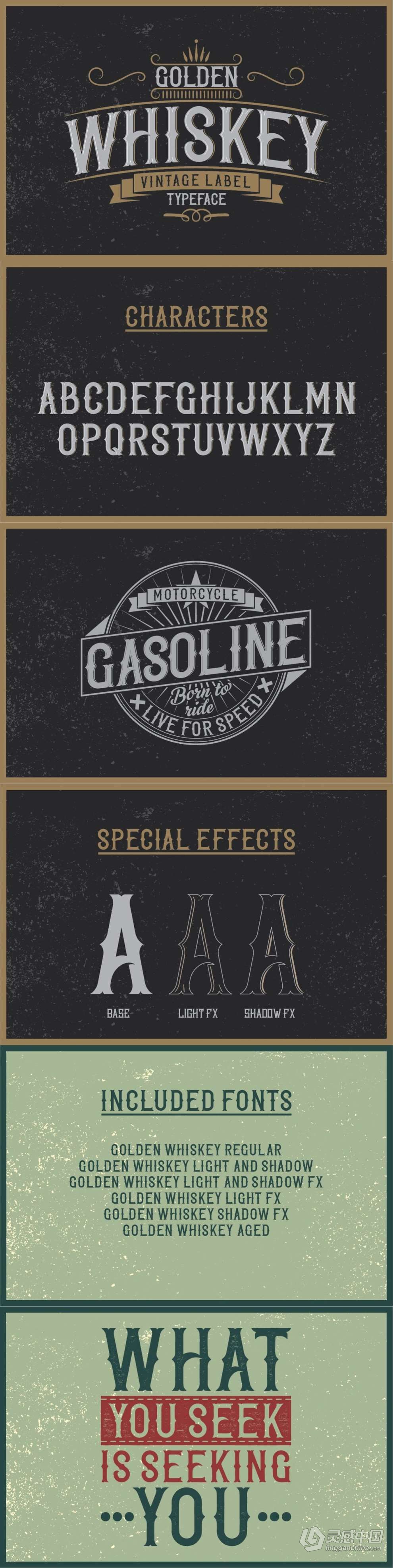 47套253款复古Logo徽标艺术签名游戏海报品牌设计印刷英文字体 Big Vintage Fonts Bundle  灵感中国网 www.lingganchina.com