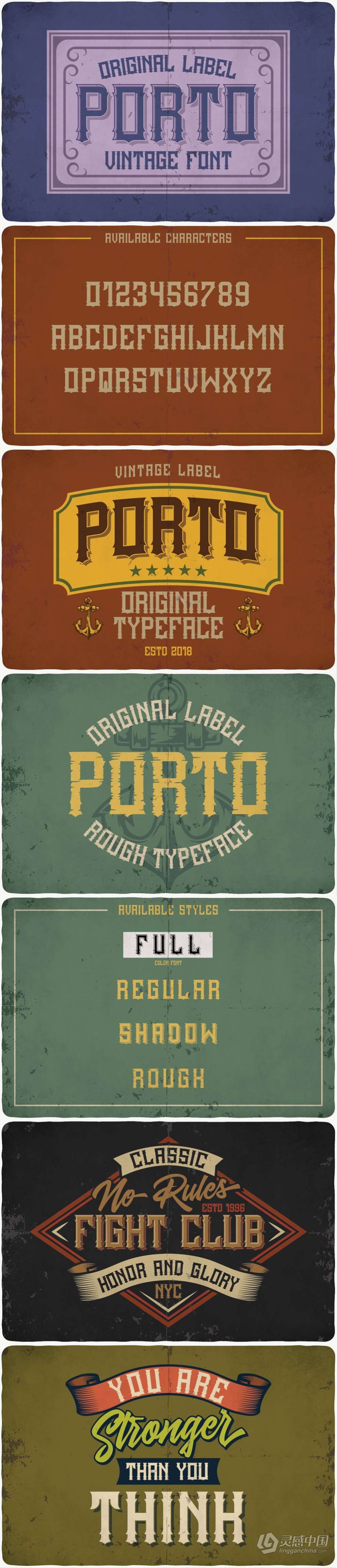 47套253款复古Logo徽标艺术签名游戏海报品牌设计印刷英文字体 Big Vintage Fonts Bundle  灵感中国网 www.lingganchina.com