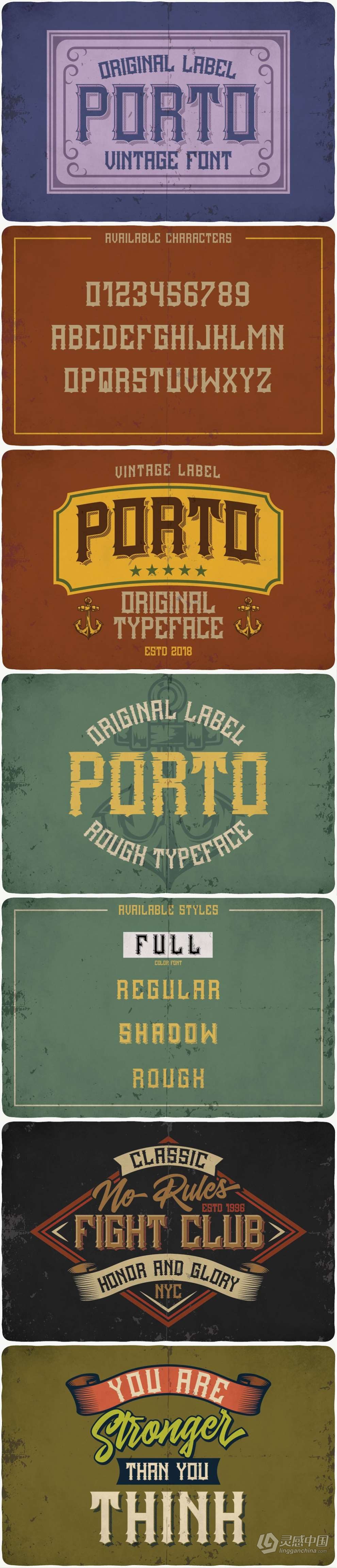 47套253款复古Logo徽标艺术签名游戏海报品牌设计印刷英文字体 Big Vintage Fonts Bundle  灵感中国社区 www.lingganchina.com