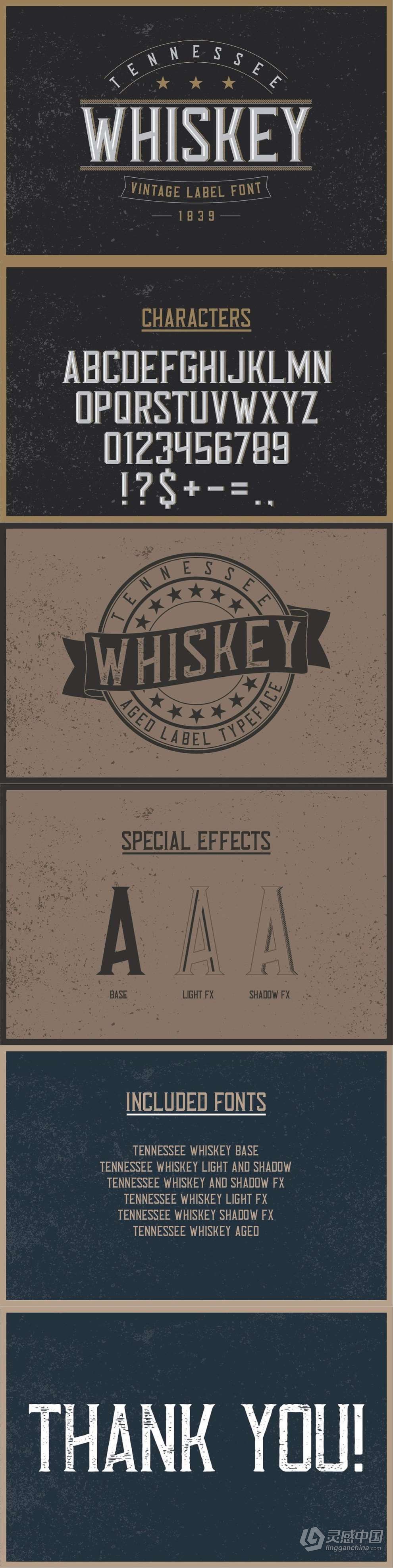 47套253款复古Logo徽标艺术签名游戏海报品牌设计印刷英文字体 Big Vintage Fonts Bundle  灵感中国网 www.lingganchina.com