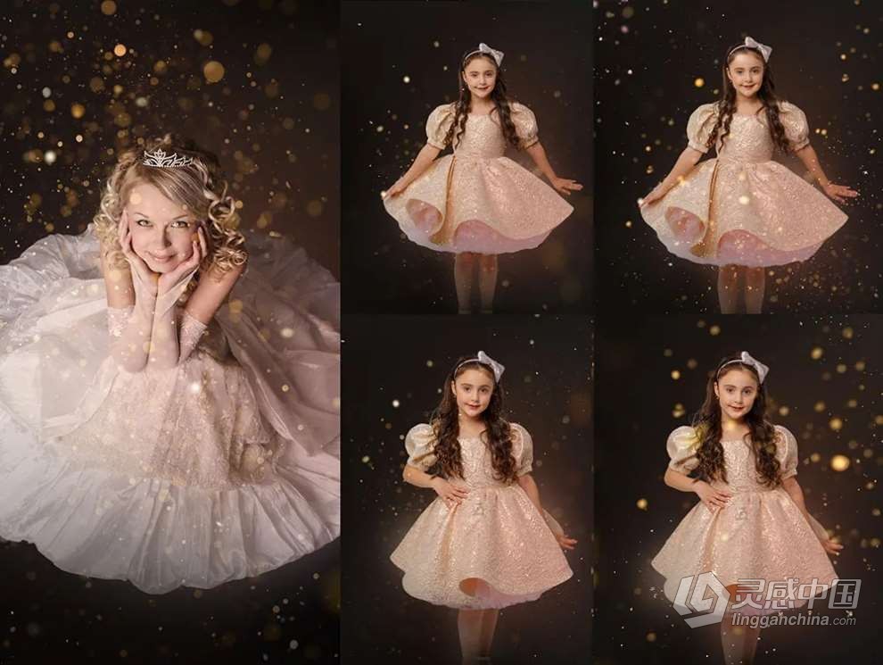 75张闪光粒子星芒斑点照片叠加特效图片素材 75 Glitter Overlays, Sparkle Effect for Photo Edit  灵感中国网 www.lingganchina.com