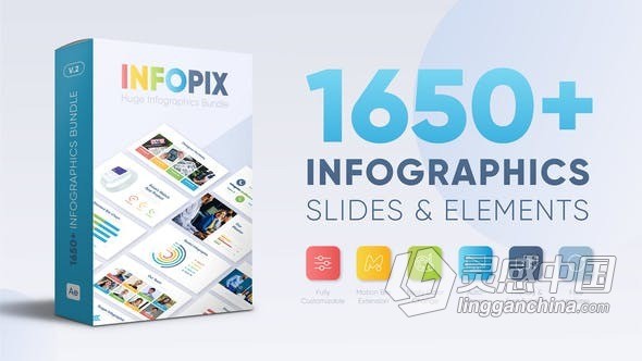 Infographics V2 1650+ AE脚本预设包信息图表与元素动画预设包  灵感中国网 www.lingganchina.com