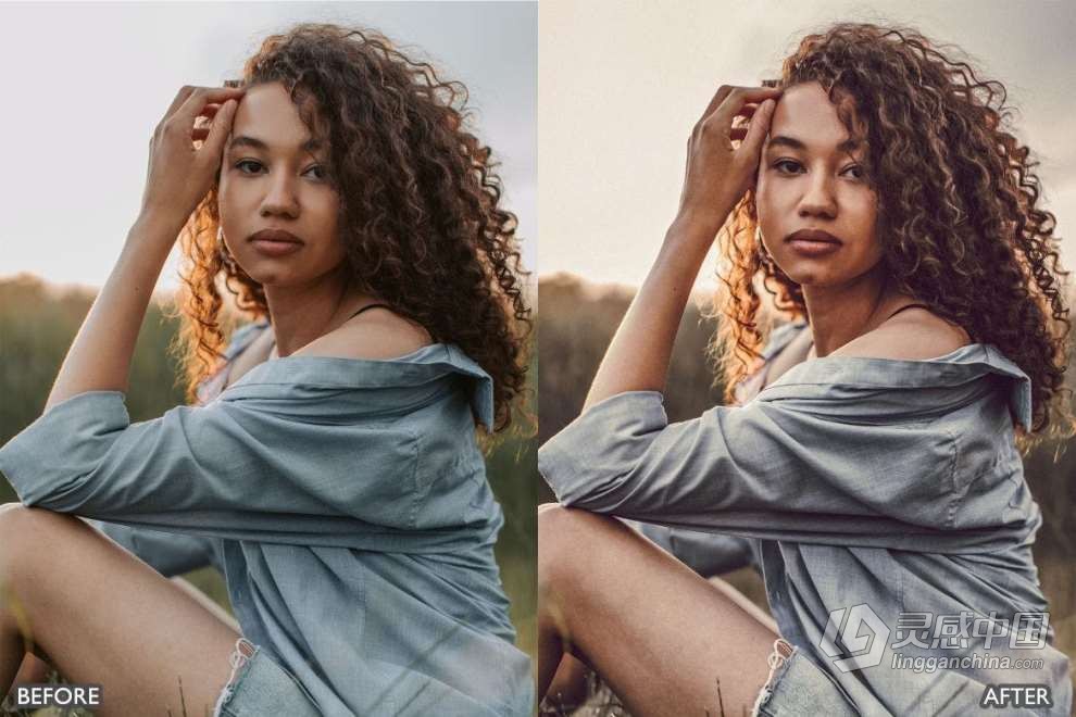 棕色电影人像LR预设 Cinematic Brown Portrait Lightroom Presets Pack  灵感中国网 www.lingganchina.com