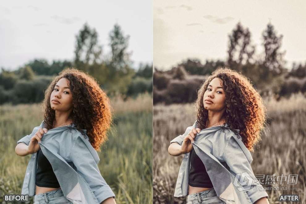 棕色电影人像LR预设 Cinematic Brown Portrait Lightroom Presets Pack  灵感中国网 www.lingganchina.com