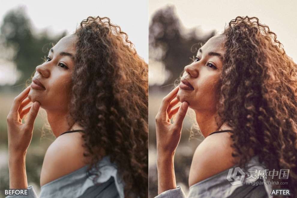 棕色电影人像LR预设 Cinematic Brown Portrait Lightroom Presets Pack  灵感中国网 www.lingganchina.com