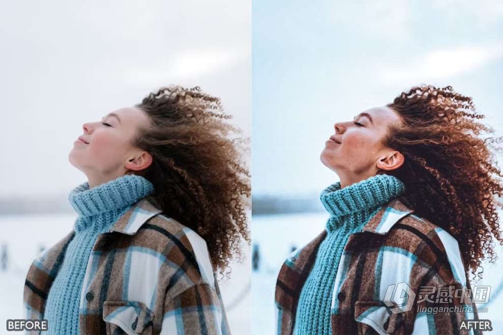 冬季胶片人像Lightroom预设 Snow Winter Lightroom Presets  灵感中国网 www.lingganchina.com