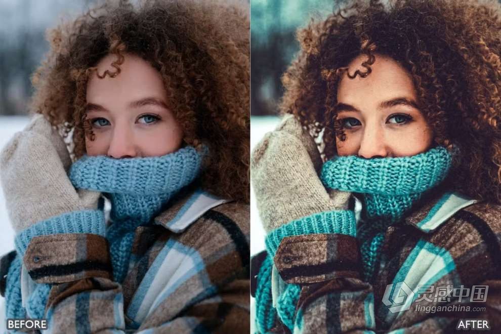 冬季胶片人像Lightroom预设 Snow Winter Lightroom Presets  灵感中国网 www.lingganchina.com