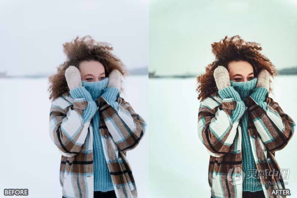 冬季胶片人像Lightroom预设 Snow Winter Lightroom Presets  灵感中国网 www.lingganchina.com
