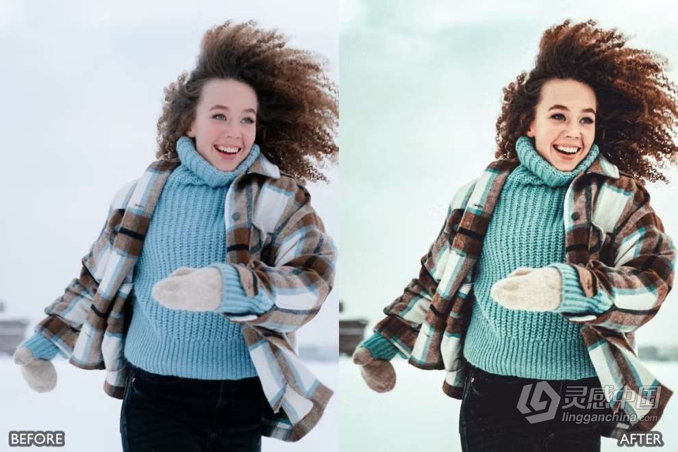 冬季胶片人像Lightroom预设 Snow Winter Lightroom Presets  灵感中国社区 www.lingganchina.com