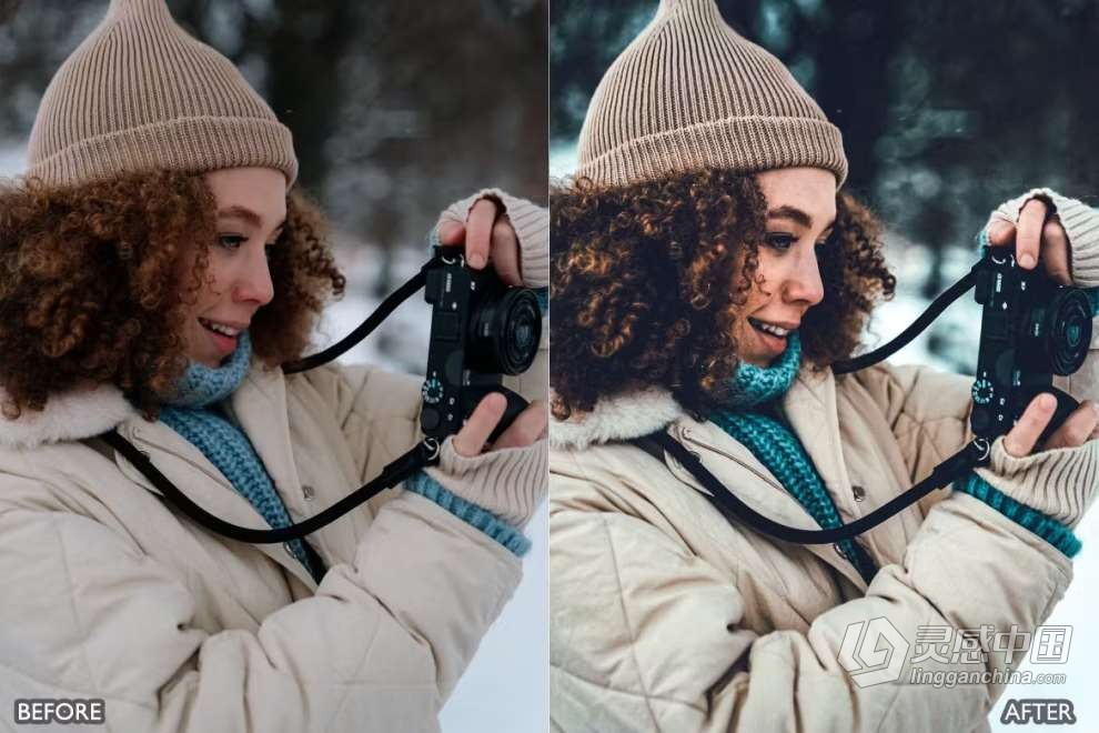 冬季胶片人像Lightroom预设 Snow Winter Lightroom Presets  灵感中国网 www.lingganchina.com