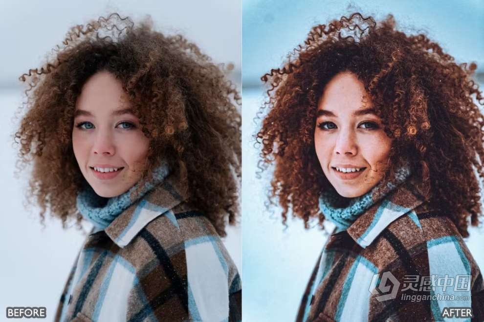 冬季胶片人像Lightroom预设 Snow Winter Lightroom Presets  灵感中国网 www.lingganchina.com