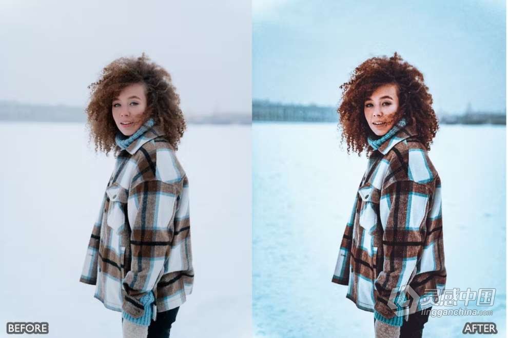 冬季胶片人像Lightroom预设 Snow Winter Lightroom Presets  灵感中国社区 www.lingganchina.com