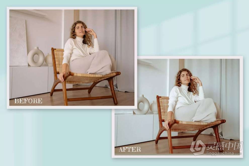 11个清新明亮胶片人像Lightroom预设 11 Bright &amp; Airy Photo Preset Action  灵感中国网 www.lingganchina.com