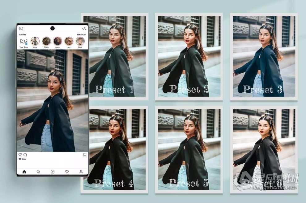 11个清新明亮胶片人像Lightroom预设 11 Bright &amp; Airy Photo Preset Action  灵感中国网 www.lingganchina.com