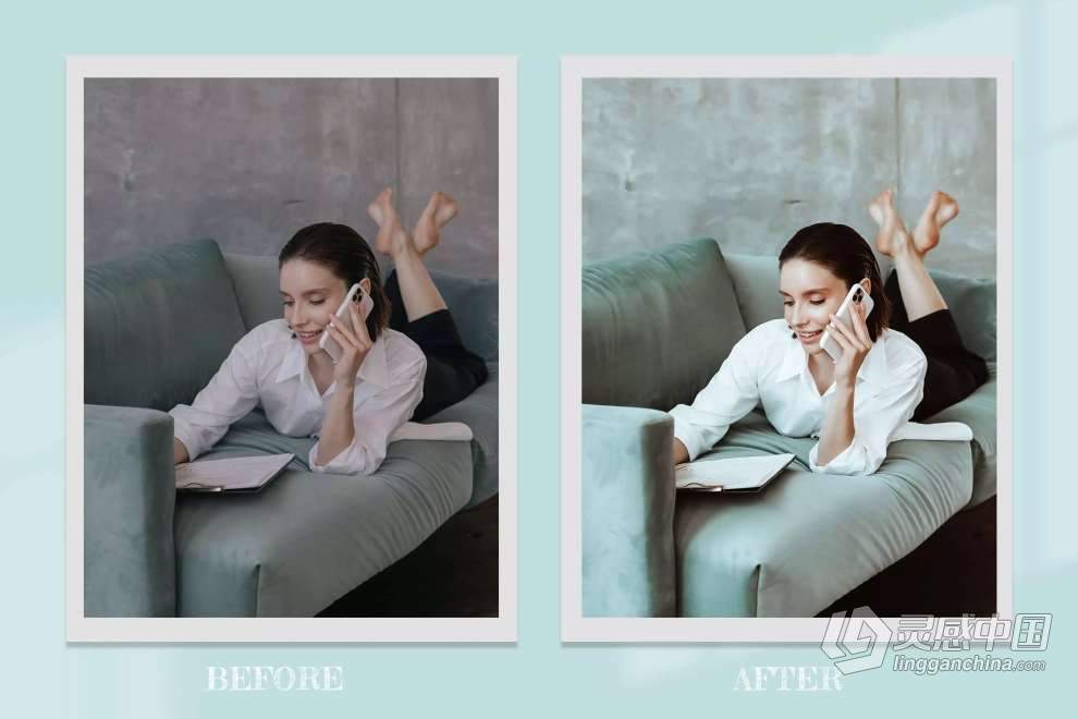 11个清新明亮胶片人像Lightroom预设 11 Bright &amp; Airy Photo Preset Action  灵感中国网 www.lingganchina.com