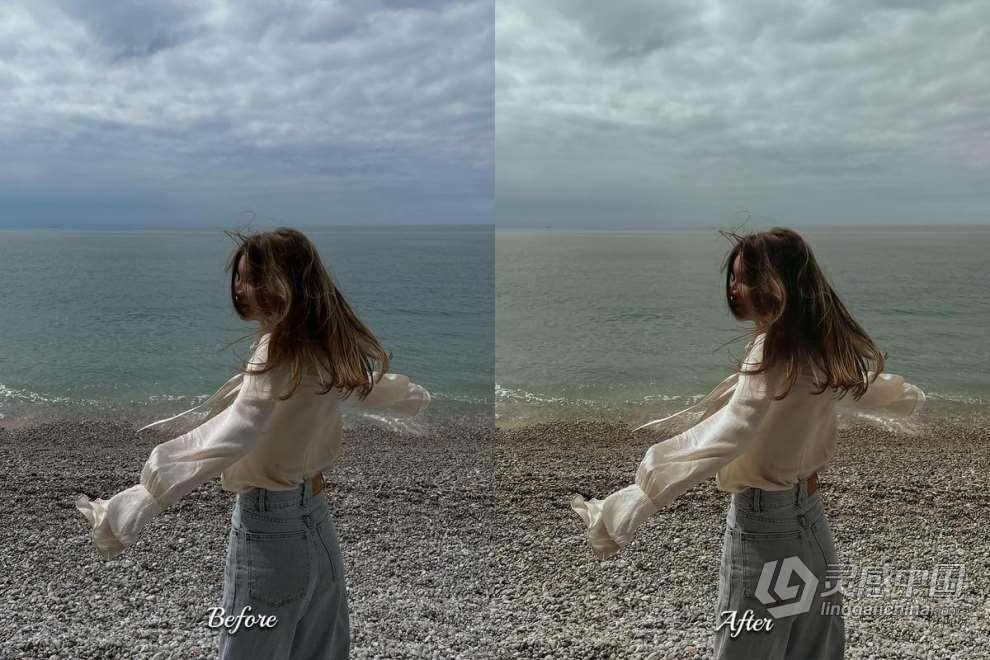 12个自然光INS风格人像Lightroom预设 12 Natural Lightroom Presets for Aesthetic &amp; Stunni  灵感中国网 www.lingganchina.com