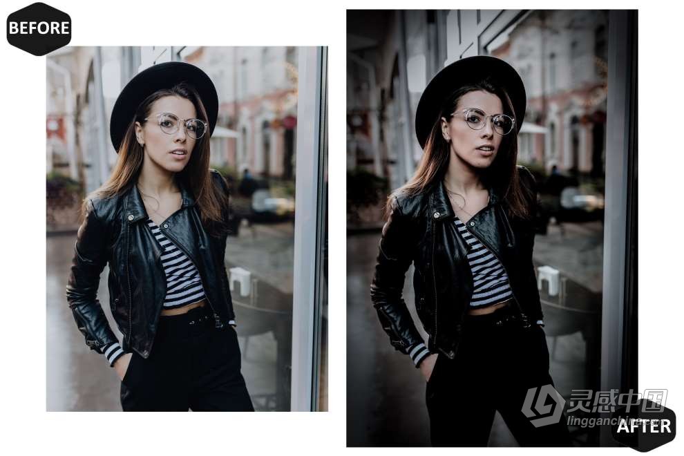 橙黑色城市街拍情绪人像Lightroom预设 12 Dark Urban Lightroom Presets, Outdoor Moody, Best Oran  灵感中国网 www.lingganchina.com