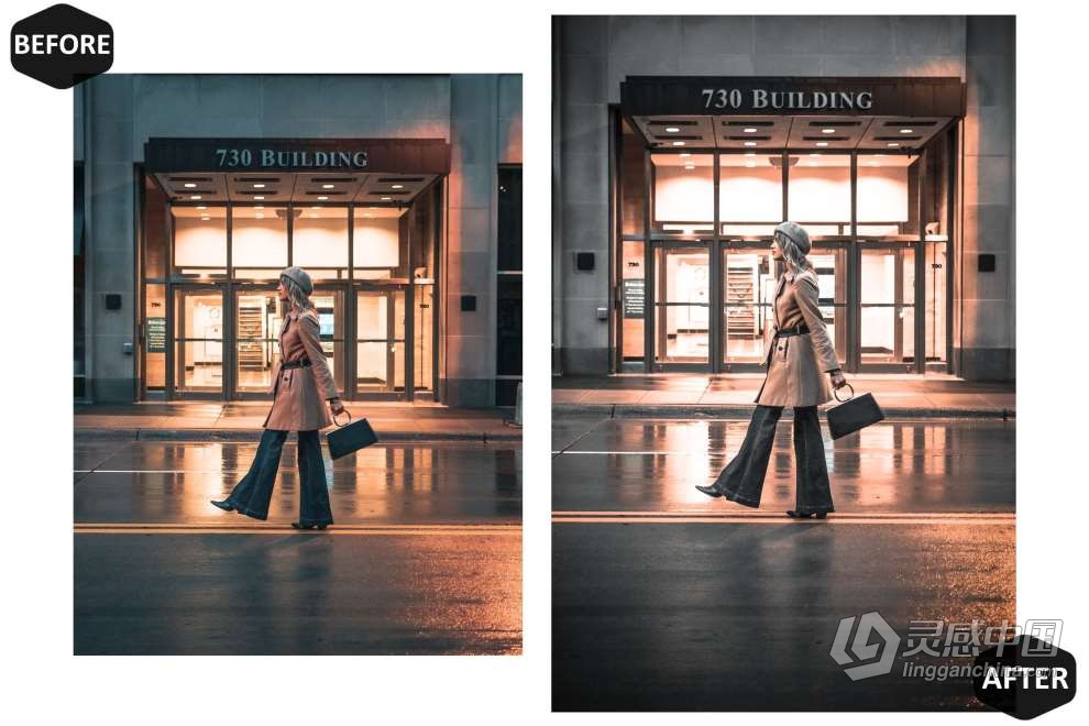 橙黑色城市街拍情绪人像Lightroom预设 12 Dark Urban Lightroom Presets, Outdoor Moody, Best Oran  灵感中国网 www.lingganchina.com