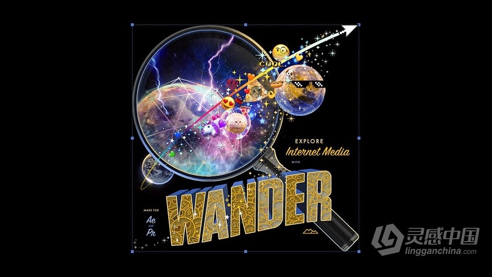 MtMograph Wander v1.13.1.4537 强大的在线搜索下载GIF动图/图片/视频/SVG图标素材库媒体采集引擎 AE/PR/AI脚本  灵感中国网 www.lingganchina.com