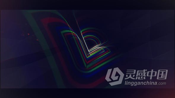 动态缩放变焦标志闪烁光效粒子动画LOGO片头AE模版 Dynamic Zoom Logo  灵感中国网 www.lingganchina.com