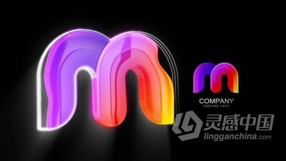 明亮光泽企业标志品牌LOGO演绎动画AE模版 Logo Reveal  灵感中国社区 www.lingganchina.com