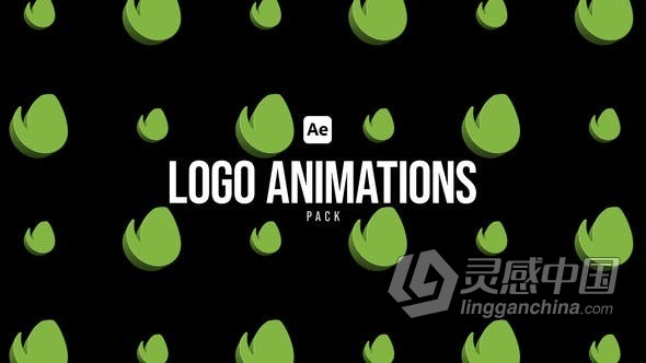 33个矩阵式LOGO标志循环动画背景元素AE模版 Logo Animations Pack  灵感中国网 www.lingganchina.com