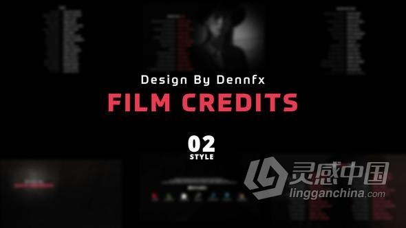 电影制作人员名单演员表电影片尾字幕PR模板 Film Credits  灵感中国网 www.lingganchina.com