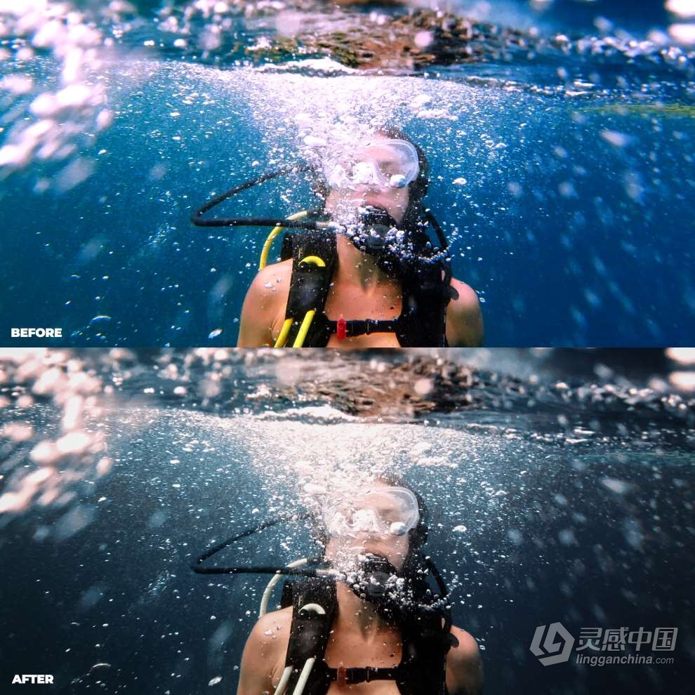邃深蓝色橙色美学视频调色达芬奇PowerGrade 节点预设LUT预设 CineLook 4 | DaVinci Resolve PowerGrade + LU  灵感中国网 www.lingganchina.com