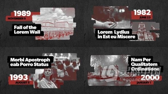 质朴怀旧复古纪录片视频历史幻灯片AE模版 Historical Slideshow Video Template  灵感中国网 www.lingganchina.com