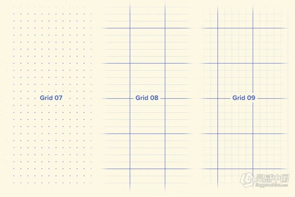 12款创意几何网格背景布局图形设计矢量模板图片素材 Essential Geometry Grid Backgrounds  灵感中国网 www.lingganchina.com