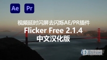 视频延时闪屏去闪烁中文汉化AE/PR插件 Flicker Free 2.1.4 Win中文汉化版