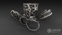 Zbrush戒指吊坠手镯珠宝设计视频教程 中文字幕 Jewelery Design in ZBrush 2018 - Complete Jewelery Cou