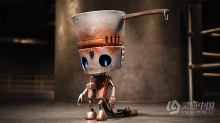 Blender可爱锅盖头机器人硬表面制作流程视频教程 中文字幕