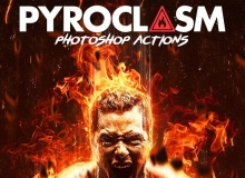 超酷火焰冲撞PS动作 Pyroclasm Photoshop Actions 附视频教程