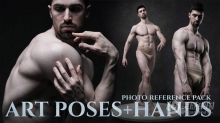 881张男性手部手势手臂姿势造型艺术高清参考图合集 Art Poses + Hands Photo Reference Pack