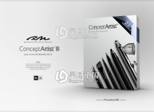 CG概念艺术Wacom手写笔+PS绘画笔刷 RM Concept Artist III